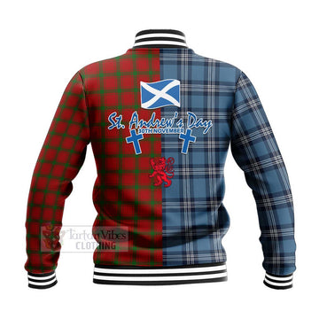 MacDonald (McDonald) of Sleat Tartan Baseball Jacket Happy St. Andrew's Day Half Tartan Style - Tartan Vibes Clothing
