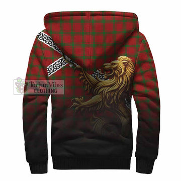 MacDonald (McDonald) of Sleat Crest Tartan Sherpa Hoodie with Golden Lion Emblem Celtic Style - Tartan Vibes Clothing