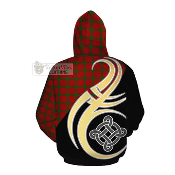 MacDonald (McDonald) of Sleat Tartan Cotton Hoodie with Family Crest and Celtic Symbol Style Pullover Hoodie - Tartan Vibes Clothing