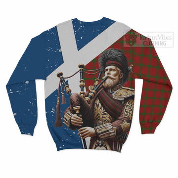 MacDonald (McDonald) of Sleat Tartan Sweatshirt with Family Crest Scottish Bagpiper Vibes - Tartan Vibes Clothing