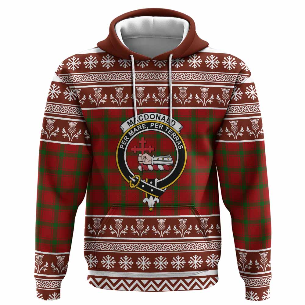 MacDonald (McDonald) of Sleat Clan Tartan Christmas Hoodie with Family Crest - Tartan Vibes Clothing