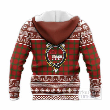 MacDonald (McDonald) of Sleat Clan Tartan Christmas Knitted Hoodie with Family Crest