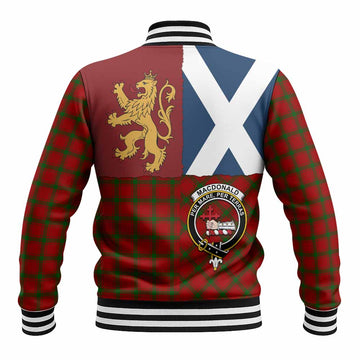 MacDonald (McDonald) of Sleat Crest Tartan Baseball Jacket with Lion Rampant Saltire Style