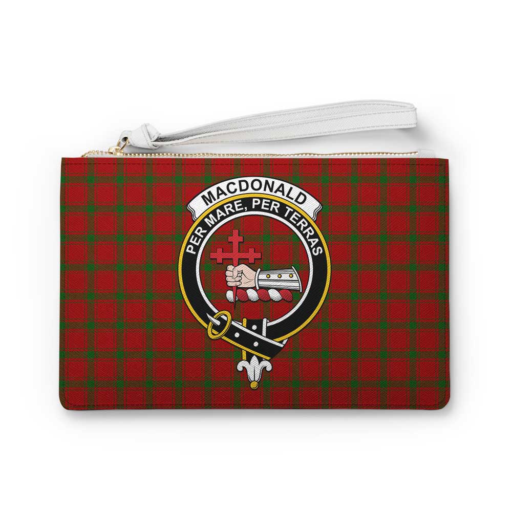 Tartan Vibes Clothing MacDonald (McDonald) of Sleat Family Crest Tartan Clutch Bag