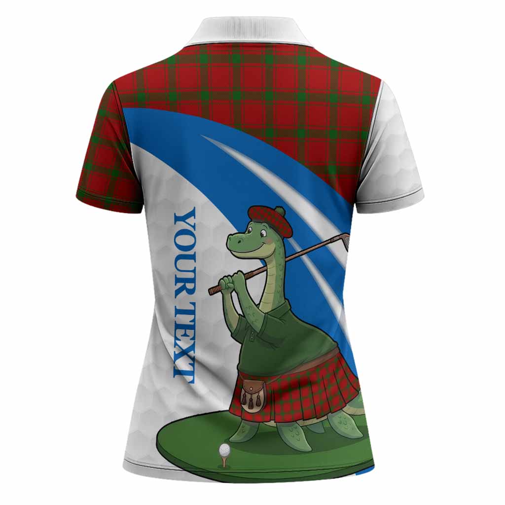 MacDonald (McDonald) of Sleat Tartan Crest Golf Nessie Women Polo Shirt Loch Ness Monster Sporty Style