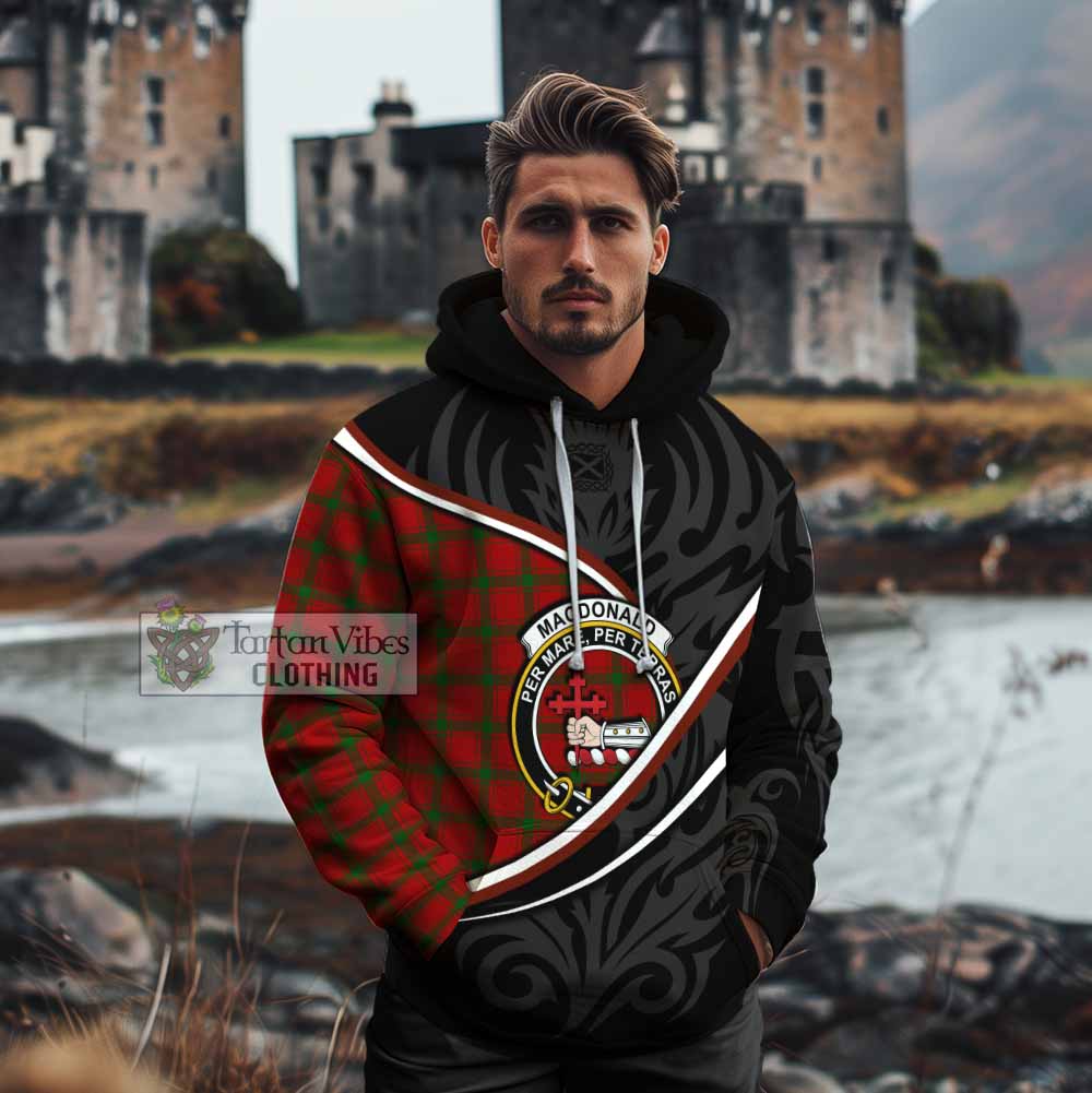MacDonald (McDonald) of Sleat Tartan Family Crest Cotton Hoodie Celtic Scottish Thistle Floral - Tartan Vibes Clothing