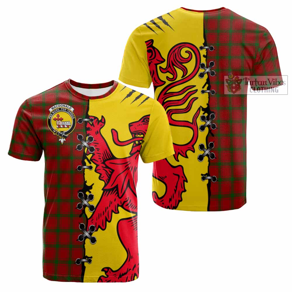 MacDonald (McDonald) of Sleat Tartan Family Crest Cotton T-shirt Lion Rampant Honor - Tartan Vibes Clothing