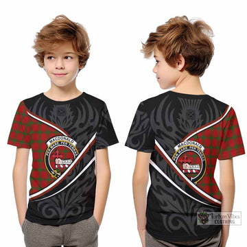MacDonald (McDonald) of Sleat Tartan Family Crest Kid T-shirt Celtic Scottish Thistle Floral