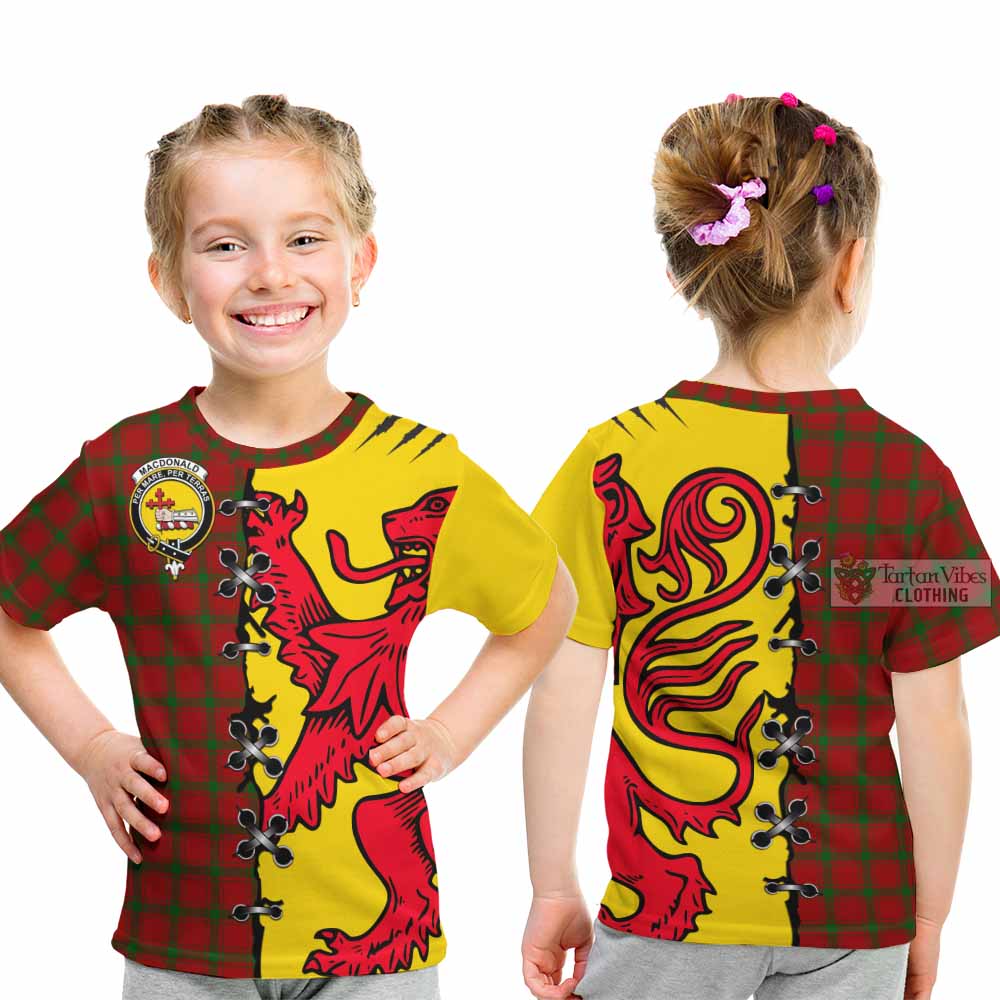 MacDonald (McDonald) of Sleat Tartan Family Crest Kid T-shirt Lion Rampant Honor - Tartan Vibes Clothing