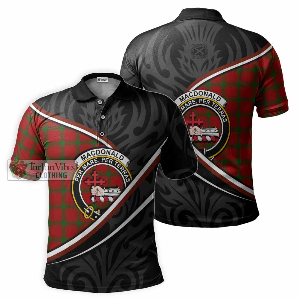 MacDonald (McDonald) of Sleat Tartan Family Crest Polo Shirt Celtic Scottish Thistle Floral - Tartan Vibes Clothing