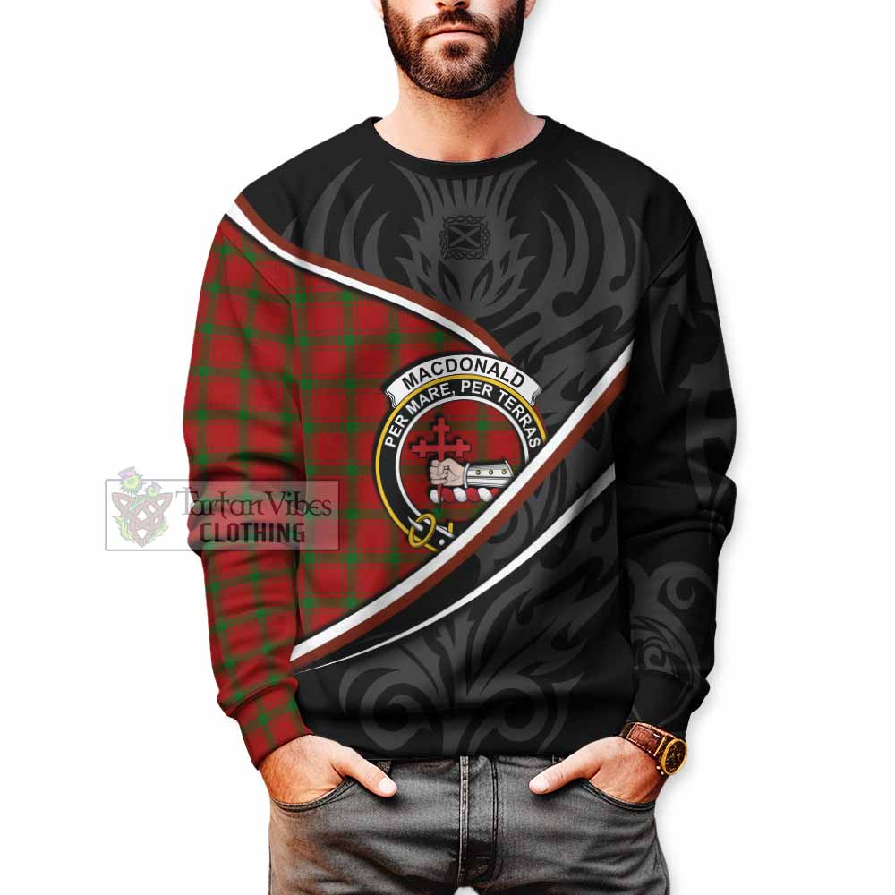 MacDonald (McDonald) of Sleat Tartan Family Crest Sweatshirt Celtic Scottish Thistle Floral - Tartan Vibes Clothing