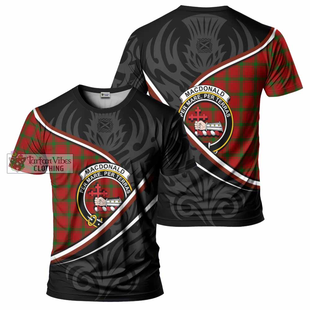 MacDonald (McDonald) of Sleat Tartan Family Crest T-shirt Celtic Scottish Thistle Floral - Tartan Vibes Clothing