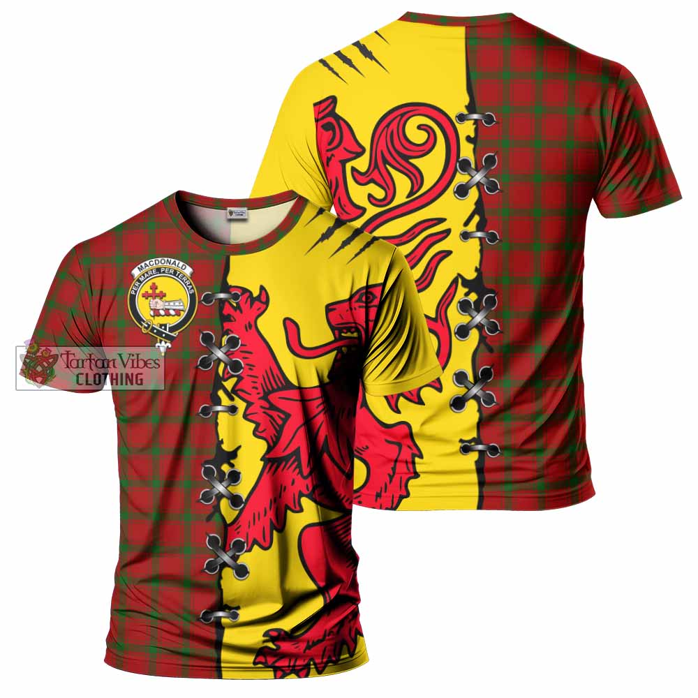 MacDonald (McDonald) of Sleat Tartan Family Crest T-shirt Lion Rampant Honor - Tartan Vibes Clothing