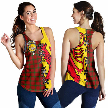 MacDonald (McDonald) of Sleat Tartan Family Crest Women Racerback Tanks Lion Rampant Honor - Tartan Vibes Clothing