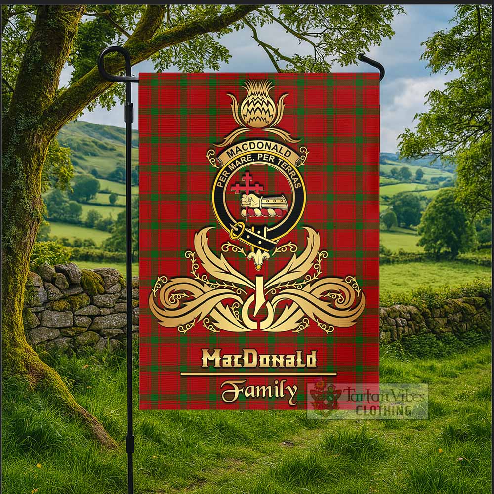 MacDonald (McDonald) of Sleat Tartan Garden Flag with Highland Thistle Cherish Family Crest Style - Tartan Vibes Clothing