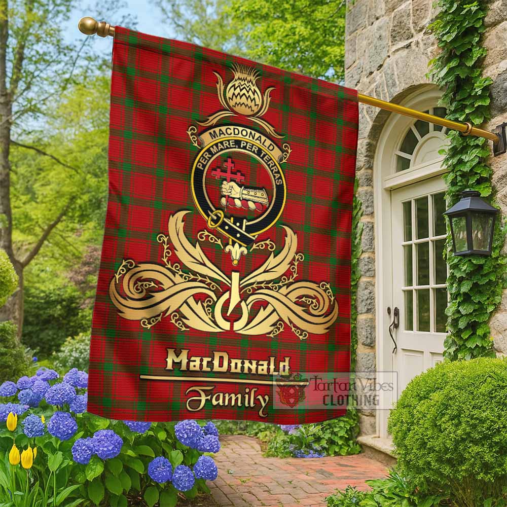 MacDonald (McDonald) of Sleat Tartan Garden Flag with Highland Thistle Cherish Family Crest Style - Tartan Vibes Clothing