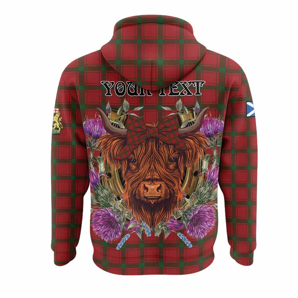 MacDonald (McDonald) of Sleat Tartan Hoodie Scottish Thistle Heilan Coo
