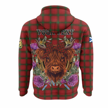 MacDonald (McDonald) of Sleat Tartan Hoodie Scottish Thistle Heilan Coo