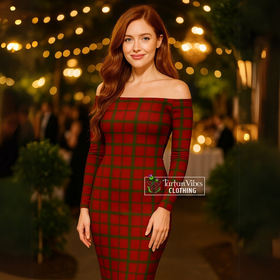 MacDonald (McDonald) of Sleat Tartan Off Shoulder Lady Dress
