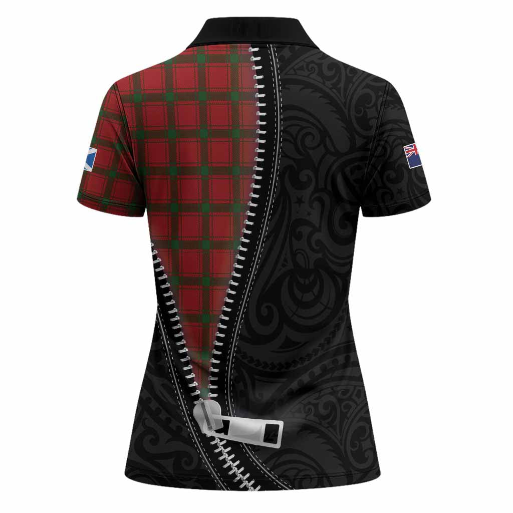 MacDonald (McDonald) of Sleat Tartan Women Polo Shirt New Zealand Pattern Unique Zipper Stylized