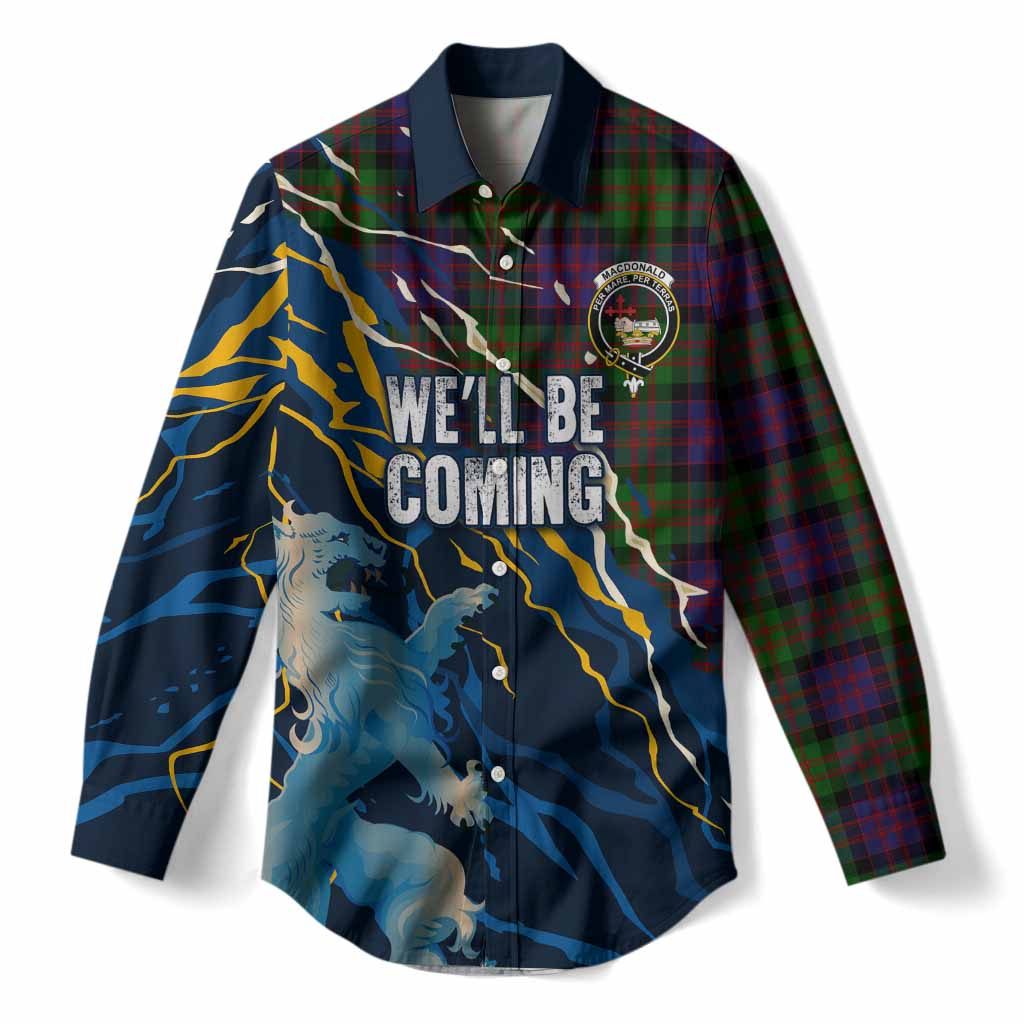 MacDonald (McDonald) Scotland Tartan Women Casual Shirt WC2026 Football - We'll Be Coming