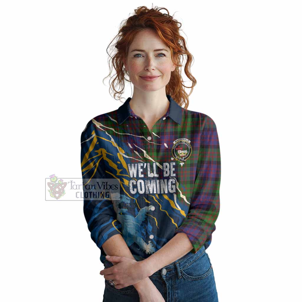 MacDonald (McDonald) Scotland Tartan Women Casual Shirt WC2026 Football - We'll Be Coming