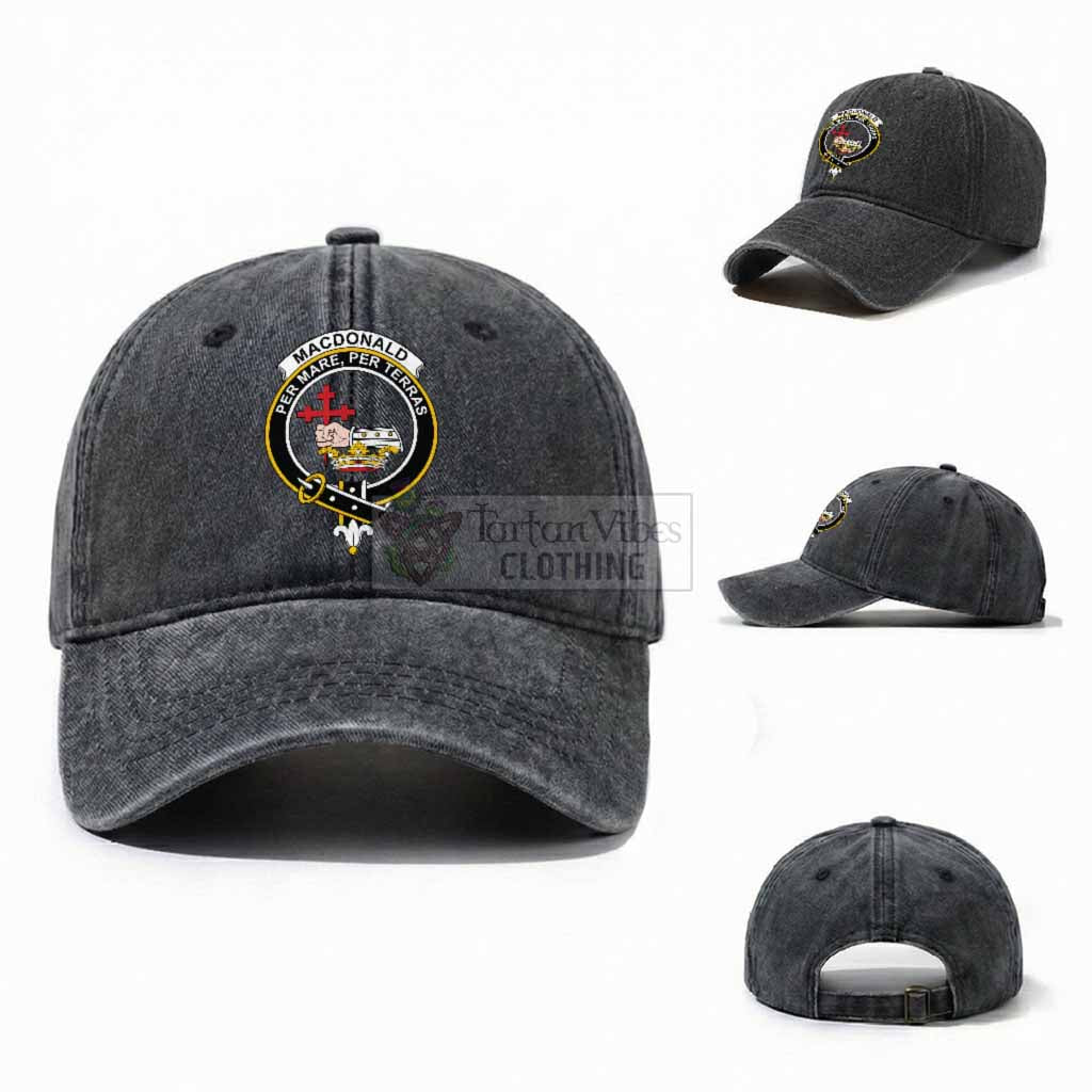 MacDonald (McDonald) Scottish Clan Crest Washed Baseball Cap