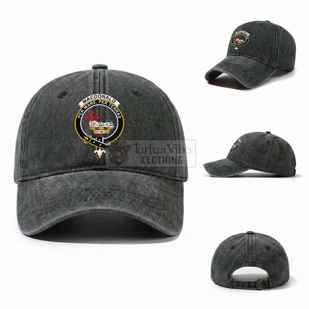 MacDonald (McDonald) Scottish Clan Crest Washed Baseball Cap