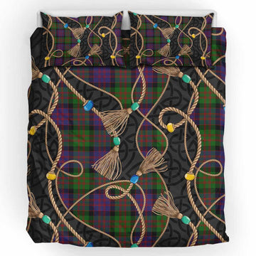 MacDonald (McDonald) Scottish Tartan Twisted Ropes Stylized Bedding Set