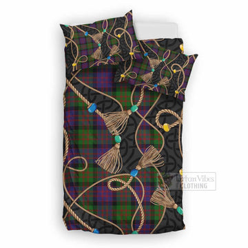 MacDonald (McDonald) Scottish Tartan Twisted Ropes Stylized Bedding Set