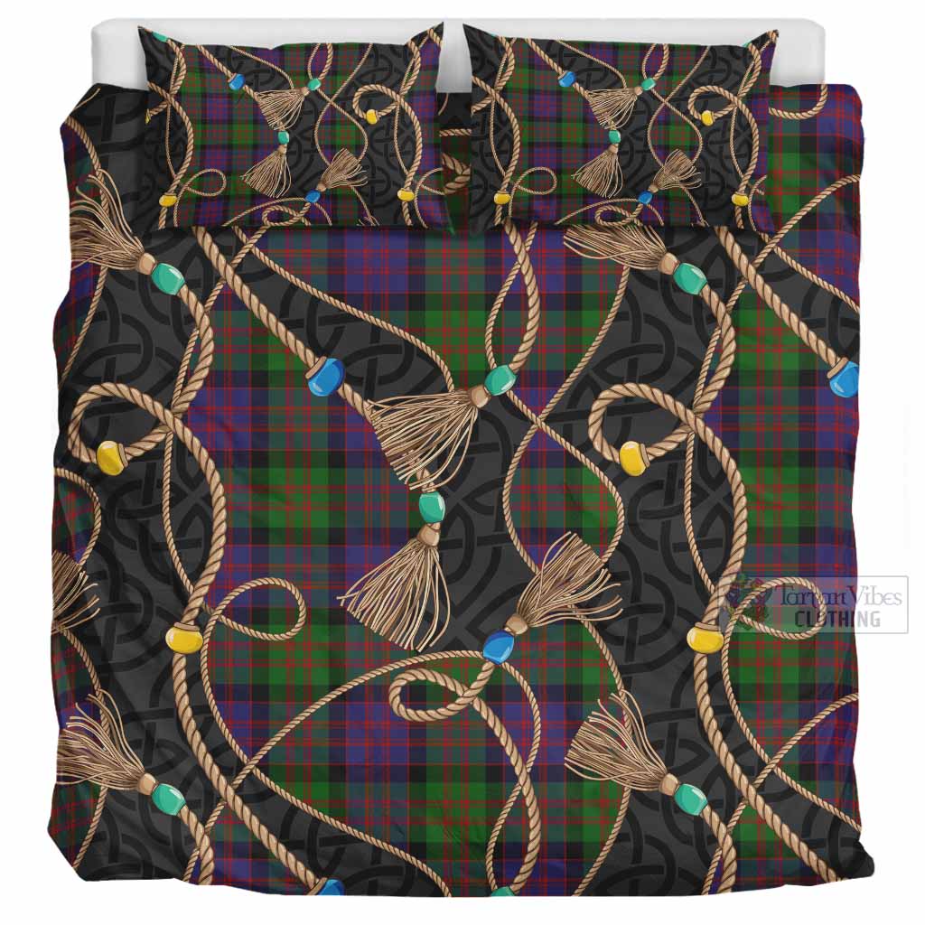 MacDonald (McDonald) Scottish Tartan Twisted Ropes Stylized Bedding Set UK Bedding Set UK Super King 104*94 inch - Tartan Vibes Clothing