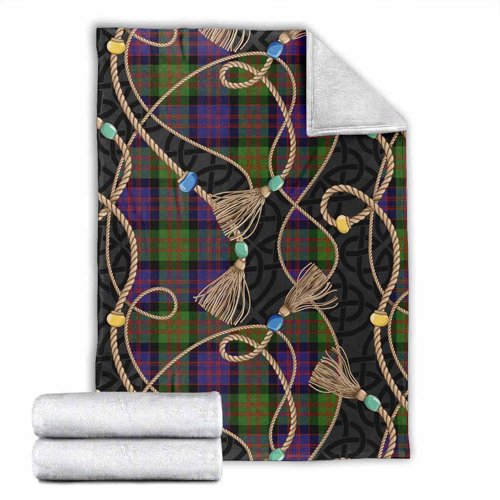 MacDonald (McDonald) Scottish Tartan Twisted Ropes Stylized Blanket X-Large 59 x 79 inches 150 x 200 cm - Tartan Vibes Clothing