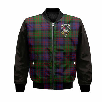 MacDonald (McDonald) Tartan Accent Bomber Jacket with Family Crest