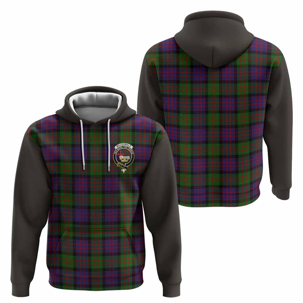 MacDonald (McDonald) Tartan Accent Hoodie with Family Crest
