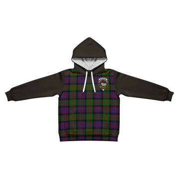 MacDonald (McDonald) Tartan Accent Kid Hoodie with Family Crest