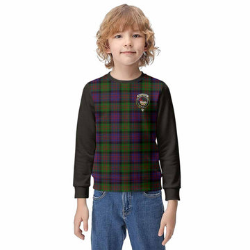 MacDonald (McDonald) Tartan Accent Kid Knitted Sweatshirt with Family Crest