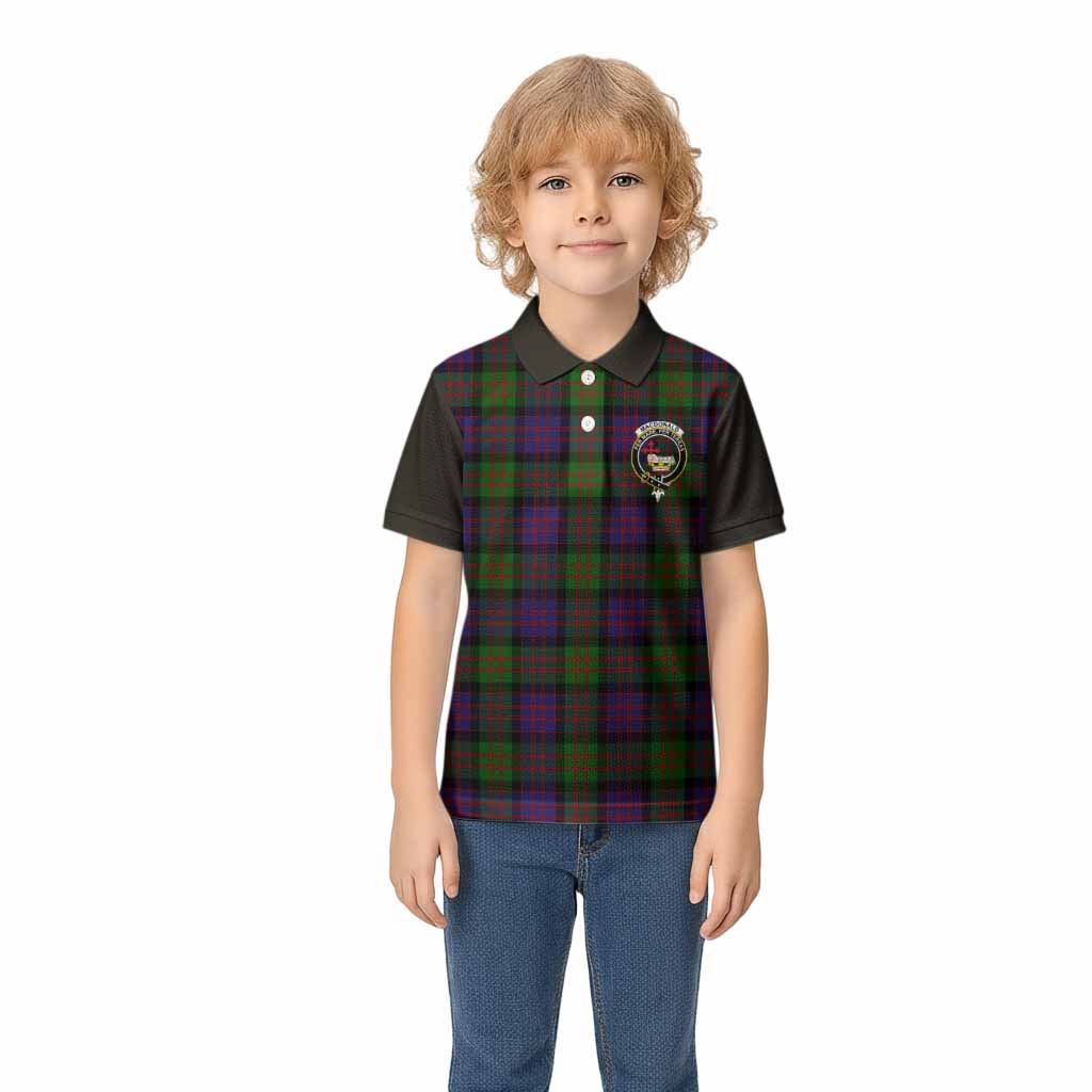MacDonald (McDonald) Tartan Accent Kid Polo Shirt with Family Crest