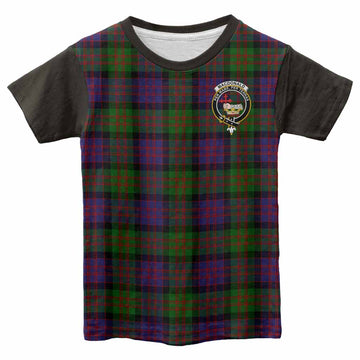 MacDonald (McDonald) Tartan Accent Kid T-shirt with Family Crest