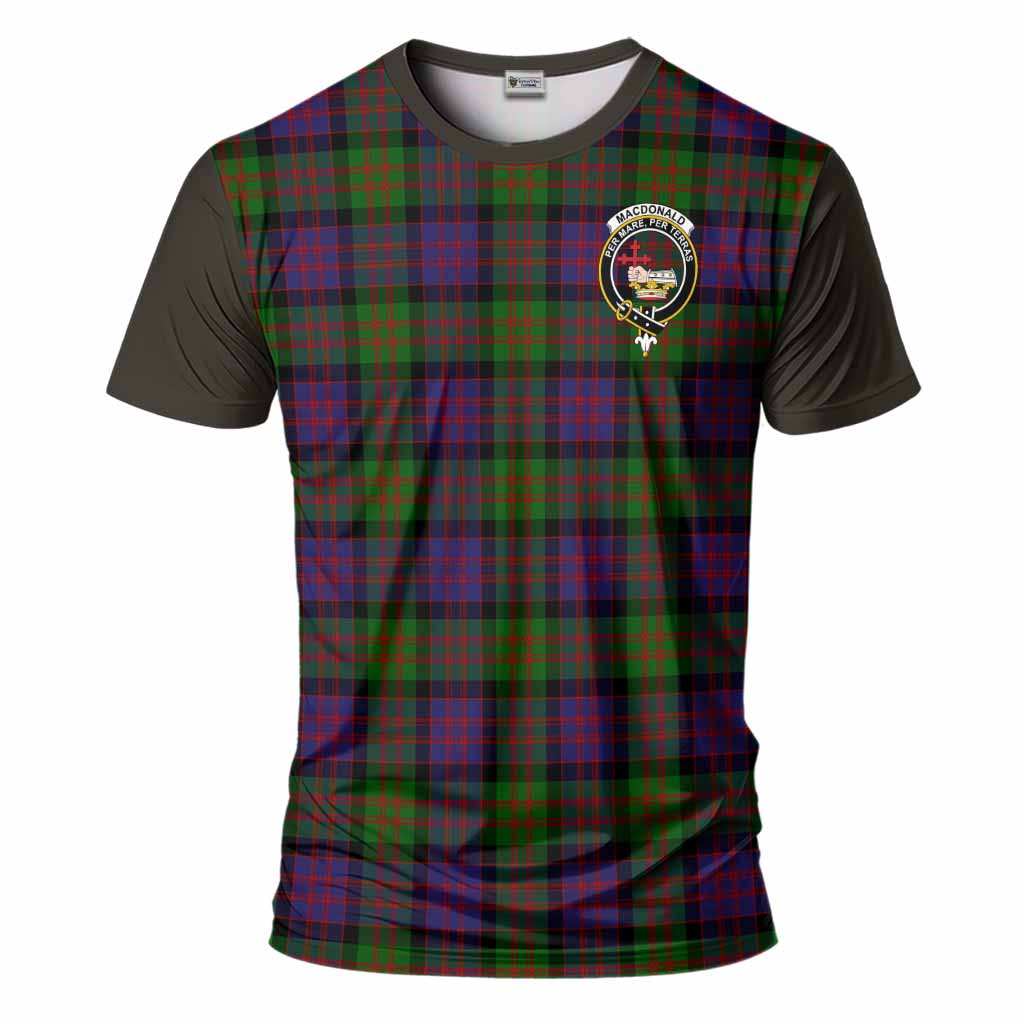 MacDonald (McDonald) Tartan Accent T-Shirt with Family Crest