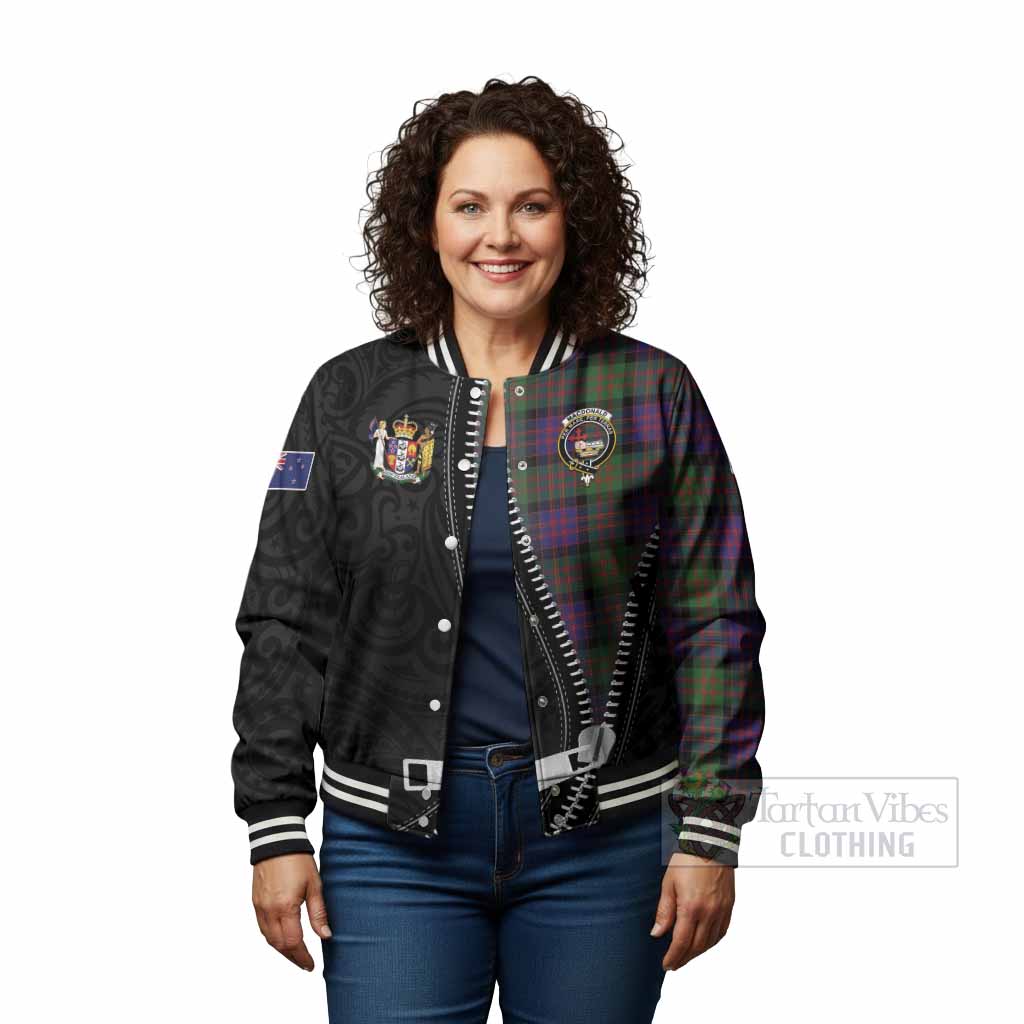 MacDonald (McDonald) Tartan Baseball Jacket New Zealand Pattern Unique Zipper Stylized