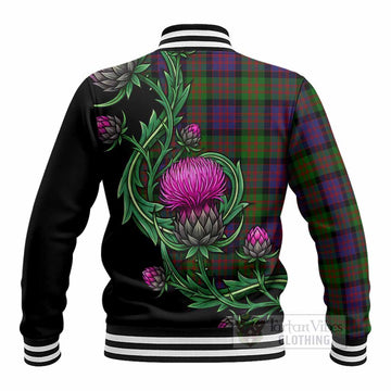 MacDonald (McDonald) Tartan Baseball Jacket Resilient Scottish Thistle - Tartan Vibes Clothing