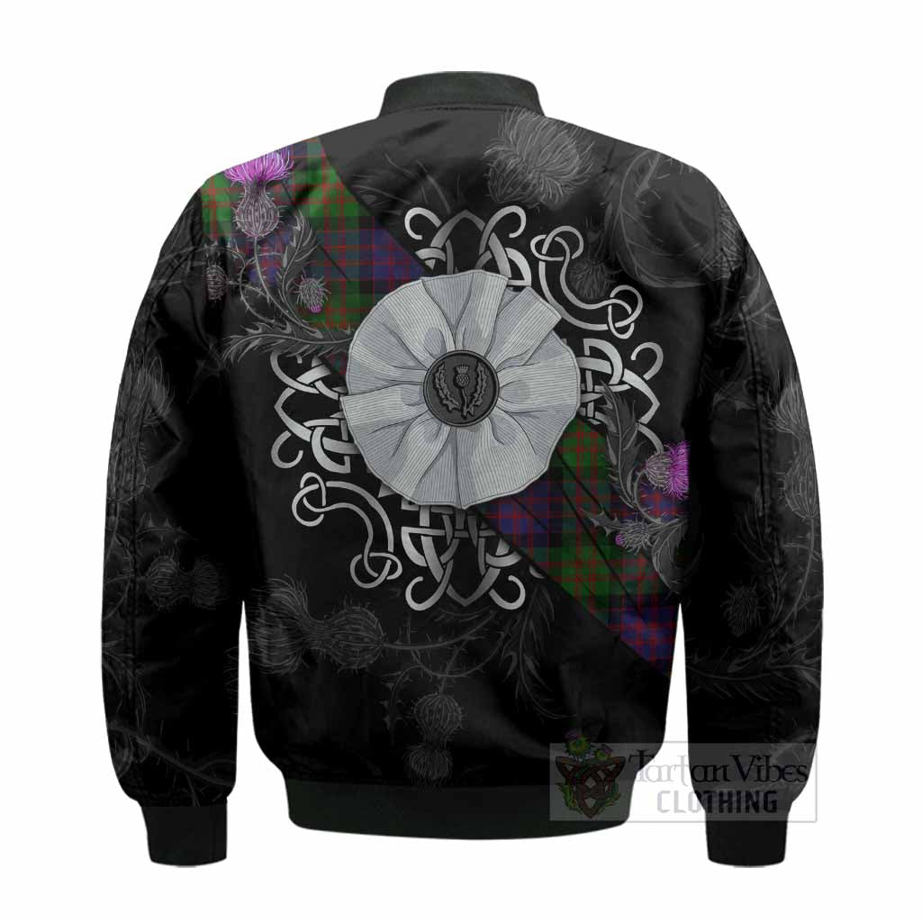 MacDonald (McDonald) Tartan Bomber Jacket Jacobite White Rose - Tartan Vibes Clothing
