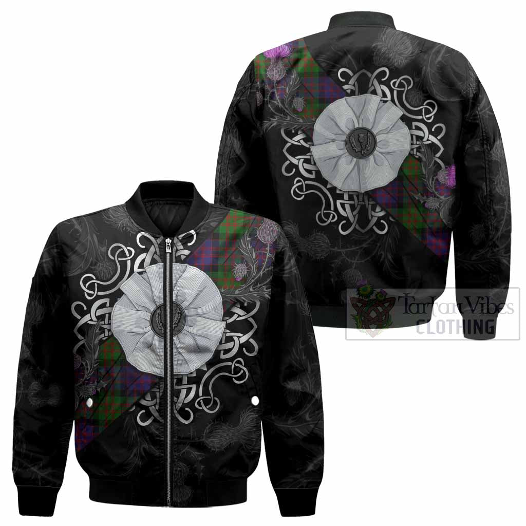 MacDonald (McDonald) Tartan Bomber Jacket Jacobite White Rose - Tartan Vibes Clothing