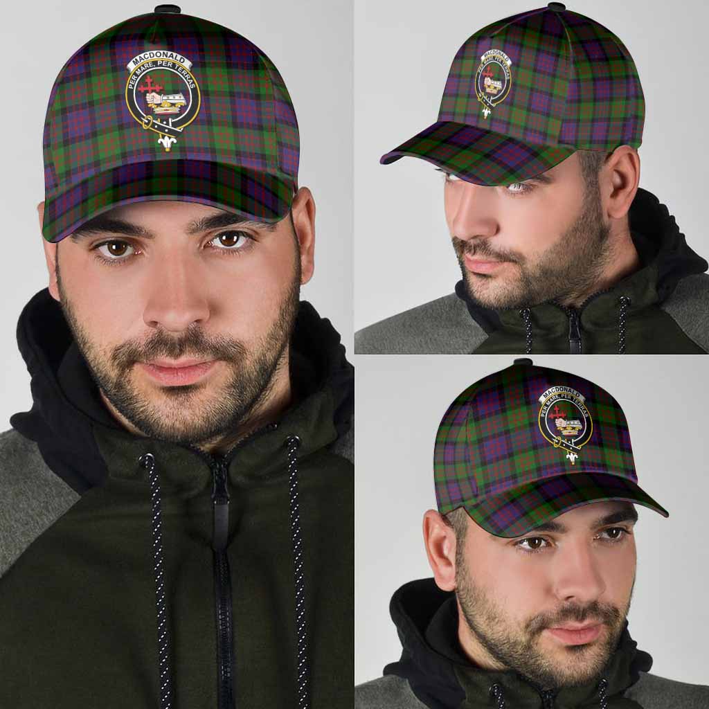 MacDonald (McDonald) Tartan Classic Cap with Family Crest