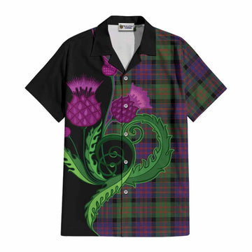 MacDonald (McDonald) Tartan Cotton Hawaiian Shirt Traditional Scottish Thistle