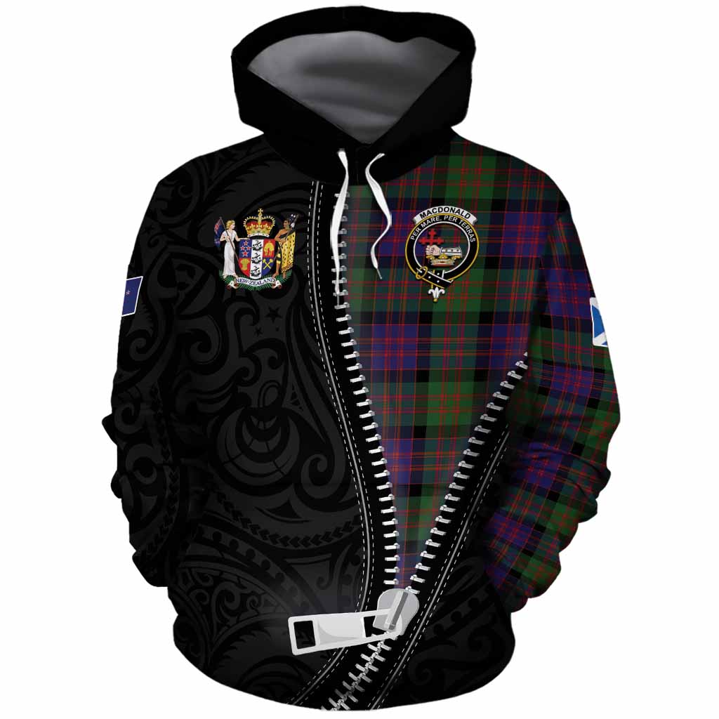 MacDonald (McDonald) Tartan Cotton Hoodie New Zealand Pattern Unique Zipper Stylized