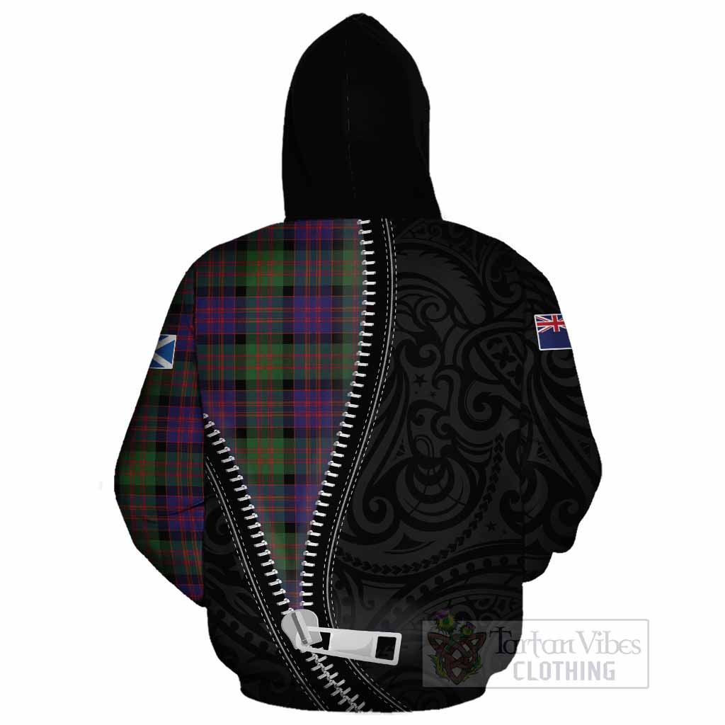 MacDonald (McDonald) Tartan Cotton Hoodie New Zealand Pattern Unique Zipper Stylized