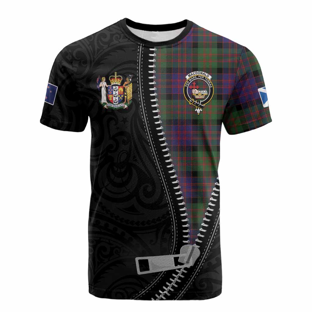 MacDonald (McDonald) Tartan Cotton T-shirt New Zealand Pattern Unique Zipper Stylized