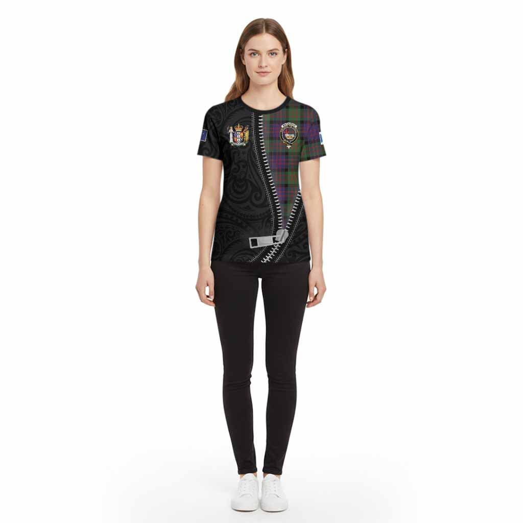 MacDonald (McDonald) Tartan Cotton T-shirt New Zealand Pattern Unique Zipper Stylized