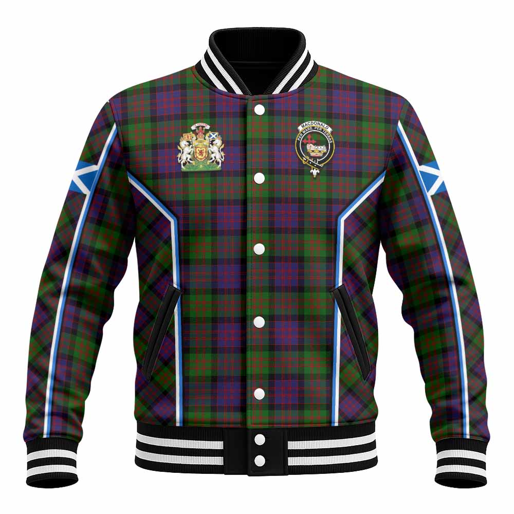 MacDonald (McDonald) Tartan Crest Baseball Jacket Scotland Coat of Arm Flag Style - Tartan Vibes Clothing